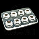 Silver Metal Egg Container New Tray Dollhouse Miniature #11804