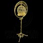 Gold Wire Birdcage Bird's Cage with Stand 1:12 Doll's House Dollhouse Miniature #11979