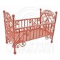 Pink Wire New Bedding Crib Cradle Cot 1:12 Doll's House Dollhouse Furniture MIB #12002