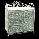 White Wire Dresser Chest Cabinet 1:6 for Barbie Doll's House Dollhouse Furniture #12057
