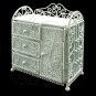 White Wire Dresser Chest Cabinet 1:6 for Barbie Doll's House Dollhouse Furniture #12057