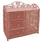 Pink Wire Dresser Chest Cabinet 1:6 for Barbie Doll's House Dollhouse Furniture #12058