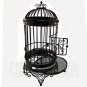 Black Wire Birdcage Bird's Cage Jewelry Display Home Decor Dollhouse Furniture #12097