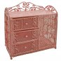Pink Wire Dresser Chest w Drawer Cabinet 1:12 Doll's House Dollhouse Furniture #12107