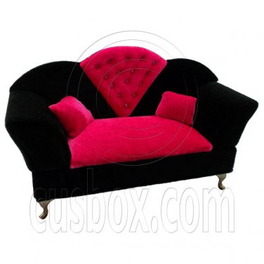 Black Pink Long Sofa Jewelry Box 1:6 for Barbie Doll's House Dollhouse Furniture #12124