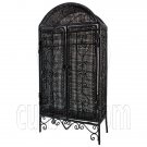 Black Wire Cabinet Storage Unit Armoire 1:12 Doll's House Dollhouse Furniture #12157