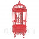 Pink Wire Birdcage Bird's Cage Stand 1:12 Doll's House Dollhouse Miniature MIB #12158