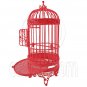 Pink Wire Birdcage Bird's Cage Stand 1:12 Doll's House Dollhouse Miniature MIB #12158