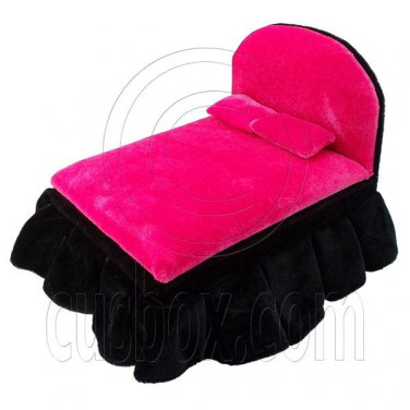 Black Pink Big Bed Jewelry Box 1:6 for Blythe Doll's House Dollhouse Furniture #12160