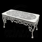 White Wire Queen Ann Coffee Tea Table 1:12 Doll's House Dollhouse Miniature MIB #12161