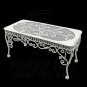White Wire Queen Ann Coffee Tea Table 1:12 Doll's House Dollhouse Miniature MIB #12161