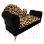 Cheetah Chaise Longue Sofa Chair Bed Jewelry Box 1:6 Barbie Dollhouse Furniture #12265