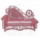 Pink Wire Chaise Longue Long Sofa Sleeper 1:12 Doll's House Dollhouse Furniture #12286