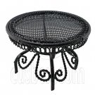 Black Wire Queen Ann Round Cafe Tea Table 1:12 Doll's House Dollhouse Furniture #12287