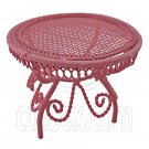 Pink Wire Queen Ann Round Cafe Tea Table 1:12 Doll's House Dollhouse Furniture #12288