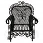 Black Wire Single Armchair Arm Chair Home 1:12 Doll's House Dollhouse Furniture #12296