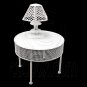 White Wire Round Coffee Dining Table Lamp 1:12 Doll's House Dollhouse Furniture #12301