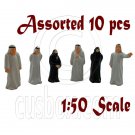 LotSet 10 Mixed Middle East Arab People Figure Painted Train Model 1:50 O Scale #12282
