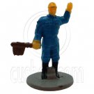 Blue Standing Worker Man People Figure Painted RR Train Model 1:100 HO Scale #12394
