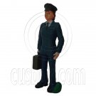 Airplane Flight Crew Captain Pilot Figure Painted War Train Model 1:30 G Scale #12738