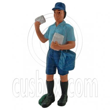 Post Office Postman Mailman Carrier Figure Painted War Train Model 1:30 G Scale #12739