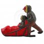 Musher Sleigh Sled Man People Figure Painted War RR Train Model 1:43 O Scale #12803