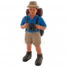 Traveller Backpacker Tourist Man Figure Painted War Train Model 1:30 G Scale #13009