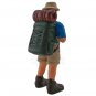 Traveller Backpacker Tourist Man Figure Painted War Train Model 1:30 G Scale #13009