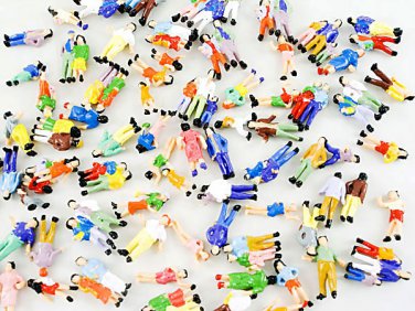 Lot 100 People Figure Painted War Train Model 1:100 HO #10308