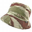 Reversible Outdoor Bucket Hat (Green & Brown Camo in Brush Pattern / Khaki) #51918