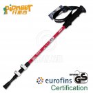 PIONEER Trekking Pole 65-135cm Fast Lock EVA Grip 7075 Aluminum Alloy Single RED #51962
