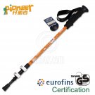PIONEER Trekking Pole 65-135cm Fast Lock EVA Grip 7075 Aluminum Alloy Single BROWN #51964