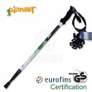 PIONEER Ultralight Carbon Trekking Pole Hiking Stick 3-Sections 65-135 cm Single GREEN #51969