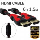 6ft 1.5m HDMI Male Adapter Cable Anti Interference For Laptop PC 3D HDTV 1080p #13050