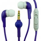 Purple In-Ear 3.5mm Volume Control Earphones Apple iPod #11891