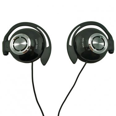 Black 3.5mm On-Ear Clip Sports Foam Headphones for iPod #11988