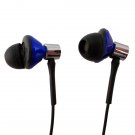Silicone Royal Blue 3.5mm In-Ear 13.5 Driver Unit L-plug Headphone Earphone MIB #12568