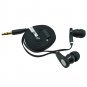 Black 3.5mm In-Ear Earphone Headphone Earbud Headset Flat Tangle Free Cable Cord #12872