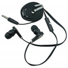 Black 3.5mm In-Ear Earphone Headphone Earbuds Microphone Flat Tangle Free Cable #12876