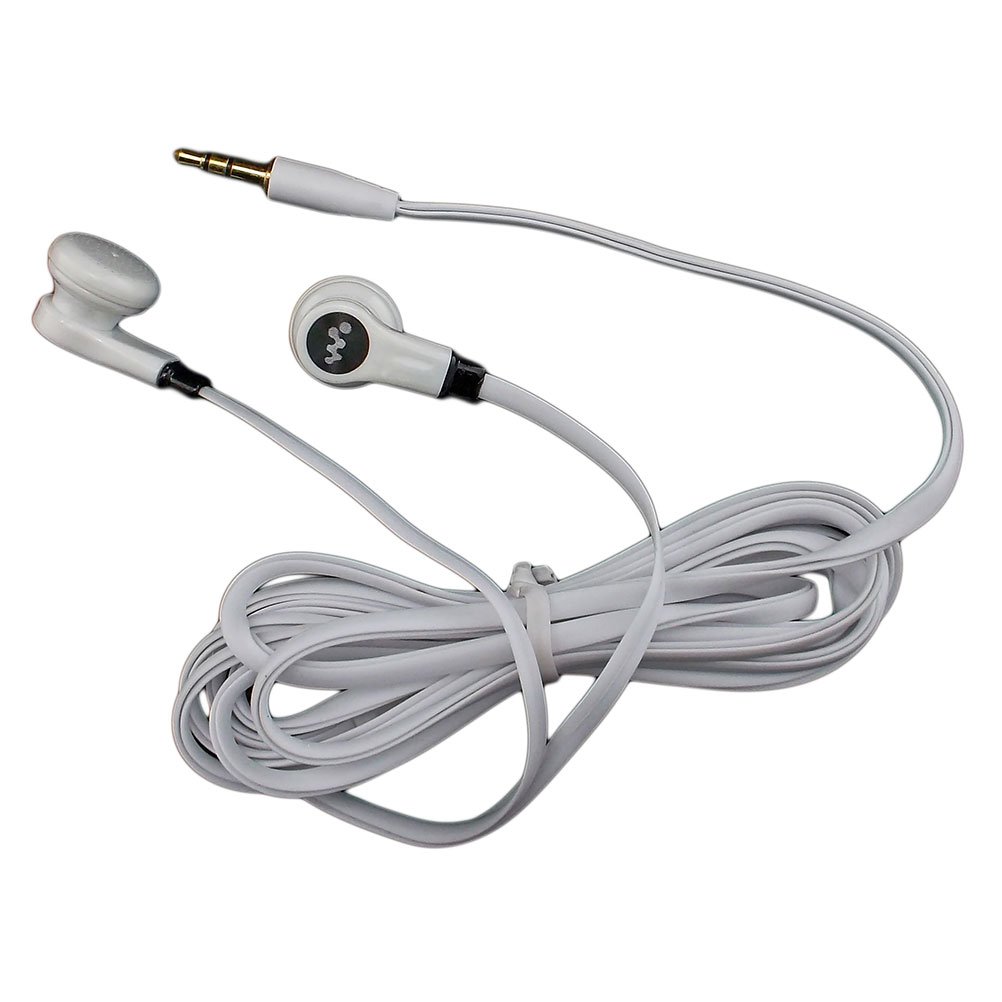 White 3.5mm 2M 2 Meters Long Flat Cable Tangle Free Earbuds Earphones Headset #12909