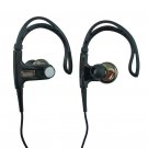 3.5mm In-Ear Clip Sports Stereo Hook Running Jogging Earhook Earbud Headphones[Black] #12910