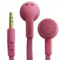 Baby Pink 3.5mm In-Ear Earphone Headphone Earbud Headset Flat Tangle Free Cable #13121