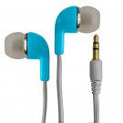 Sky Blue 3.5mm 2M 2 Meters Long In-Ear Thick Cable Earbuds Headphones Earphones #13244