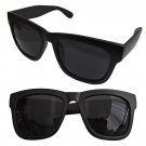 Black Blur Frame Women's Men's Wayfarer Flat Style Shades Designer Sunglasses #13272