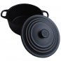 Black Enameled Cast Iron Cookware Pot 1/12 Doll's House Dollhouse Miniature #13319