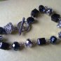 Black and Silver Beaded Bracelet