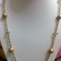Gold Beaded-Chained Necklace