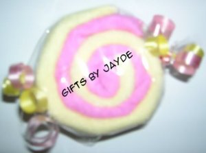 WASHCLOTH CANDY MINT SWIRLS SHOWER FAVOR~GIFTS BY JAYDE