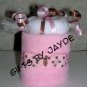 DIAPER CUPCAKE WITH WASHCLOTH CANDY MINT TOPPER