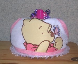 ~ PINT WINNIE THE POOH THEME DIAPER CAKE~GIFTS BY JAYDE